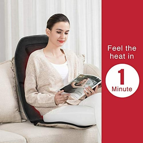 Asiento de masaje cojín asiento térmico calentador 10 motores de vibración silla dolor de espalda unisex - Imagen 4 de 7