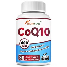 CoQ10 400mg Softgels - Premium Coenzyme Q10 - 400mg Per Serving - 90 Softgels