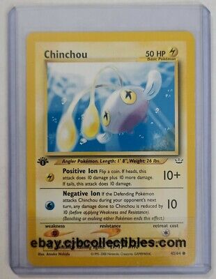 CHINCHOU NM Pokemon Card Common 42/64 1st Edition Neo Revelation