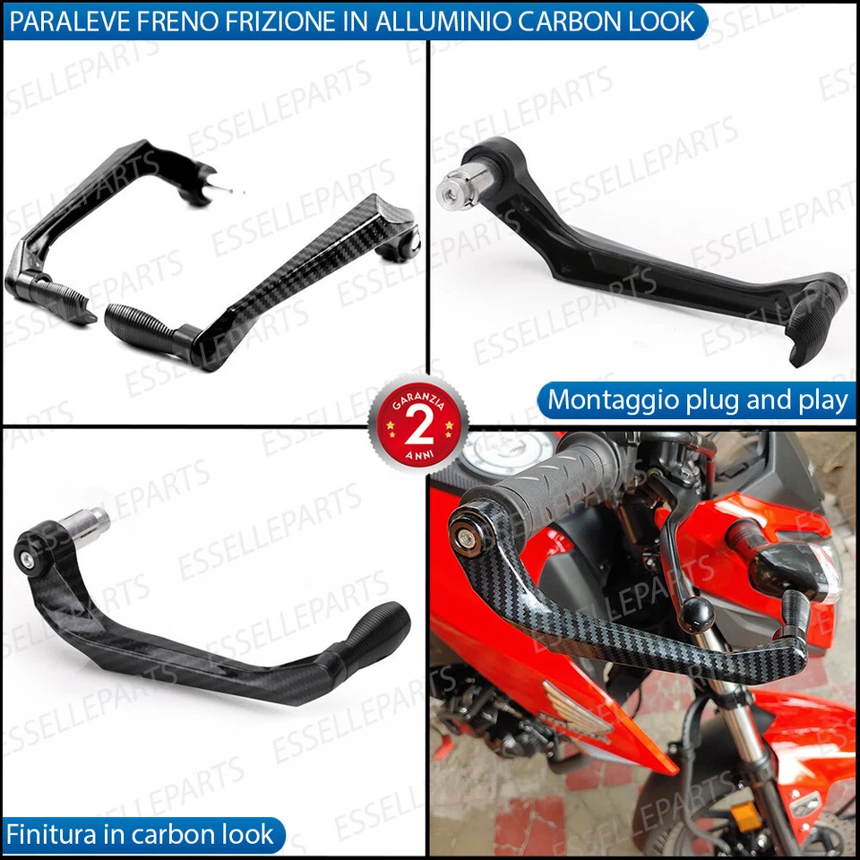 PARALEVE PROTEZIONE LEVE FRENO FRIZIONE CARBON LOOK ALLUMINIO HONDA CBR 600 RR - Immagine 2 di 4