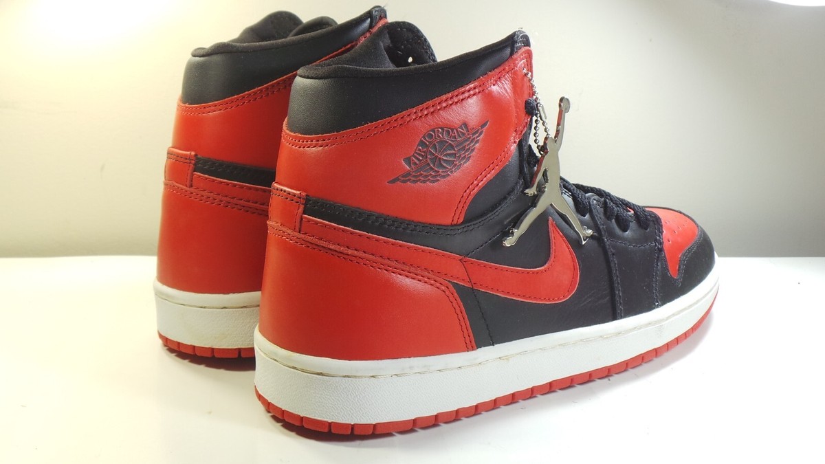NIKE 2001 AIR JORDAN 1 I OG RETRO 136066-061 BRED 10 VINTAGE 3 4