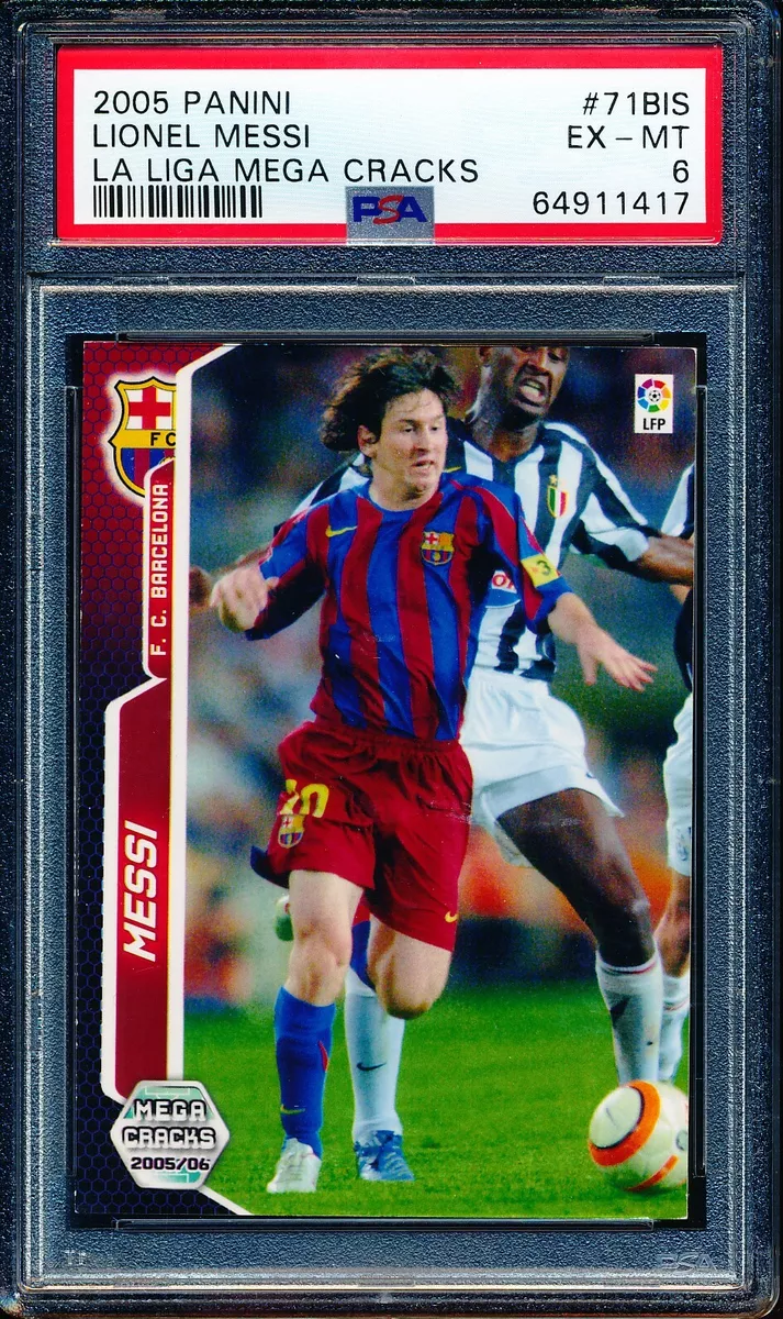 2005 PANINI SOCCER LA LIGA MEGA CRACKS #71 BIS LIONEL MESSI PSA 6 EX-MT
