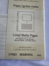 Hallmark Picture Lined Matt Pages For Scrape Book Photo Prints