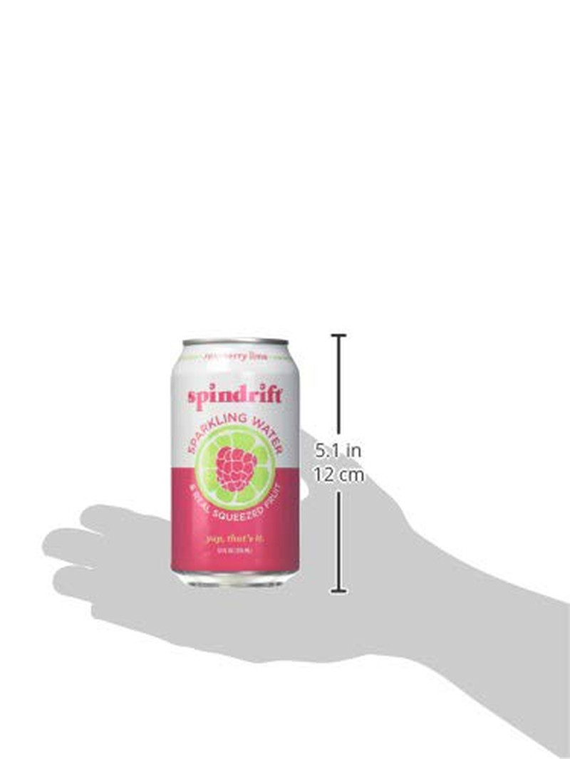 Spindrift Raspberry Lime Sparkling Water, 12 Fl. Oz. Cans (Pack of 8