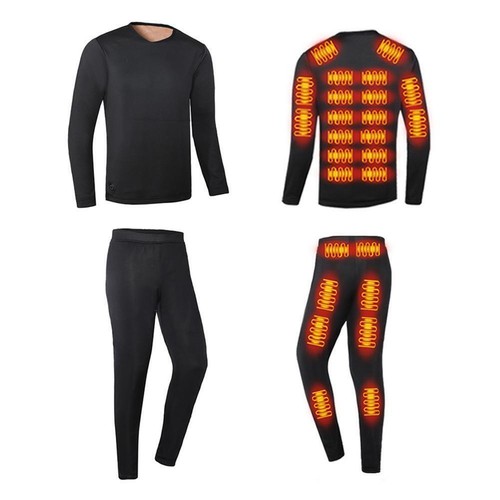 Heated Thermal Underwear For Men Women USB Multi Zone Intelligent J8 Heated D2K3 - Picture 3 of 26