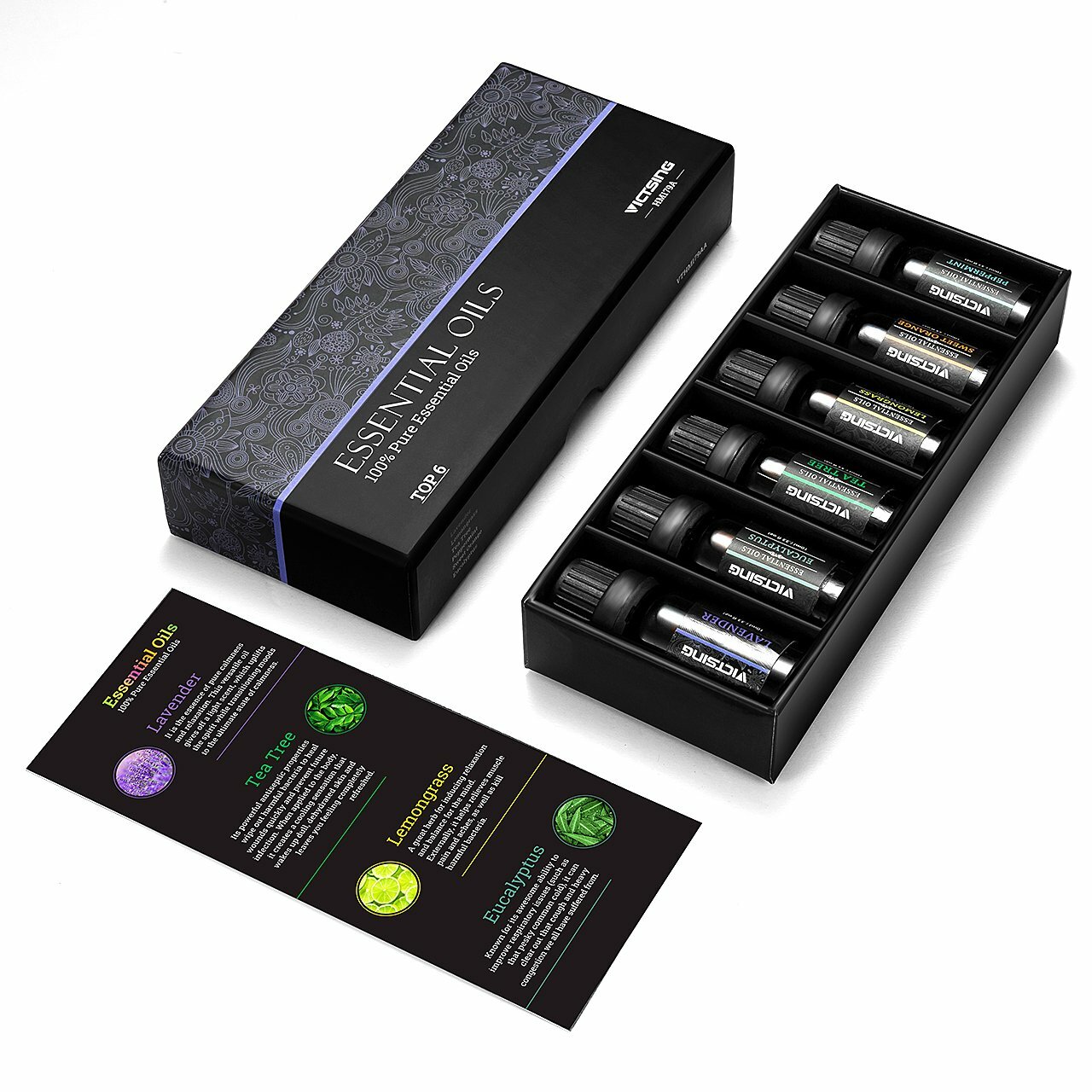 Huiles essentielles sommeil et stress orange lavande 100% pures 6x10ml