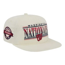 New Era Washington Nationals Corduroy Golfer Snapback Hat Cap 10th Year Patch