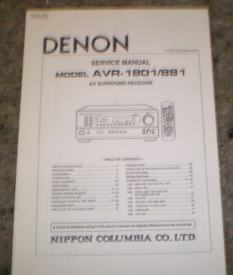 Sercice Manual DENON AVR-1801/881 AV Surround Receiver