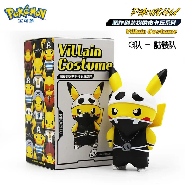 Figura Pikachu Villano Disfraz Equipo Calavera
