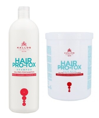 Kallos Hair Pro-Tox Keratin Collagen Hyaluronsäure Set/Set 2 x 1000 ml