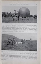 1900 Boer War Aufdruck Royal Ingenieure Ballon Zwarts Kop Spearmans Hill Wasser