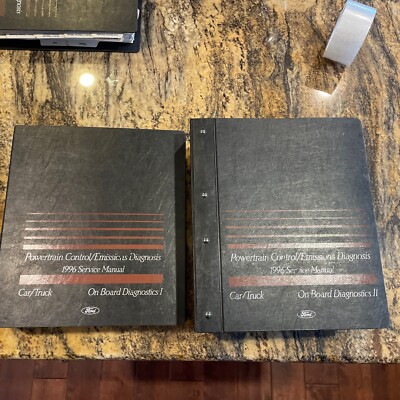 1996 Ford Car Truck Powertrain Control Emissions Service Diagnosis Manuals I & 2