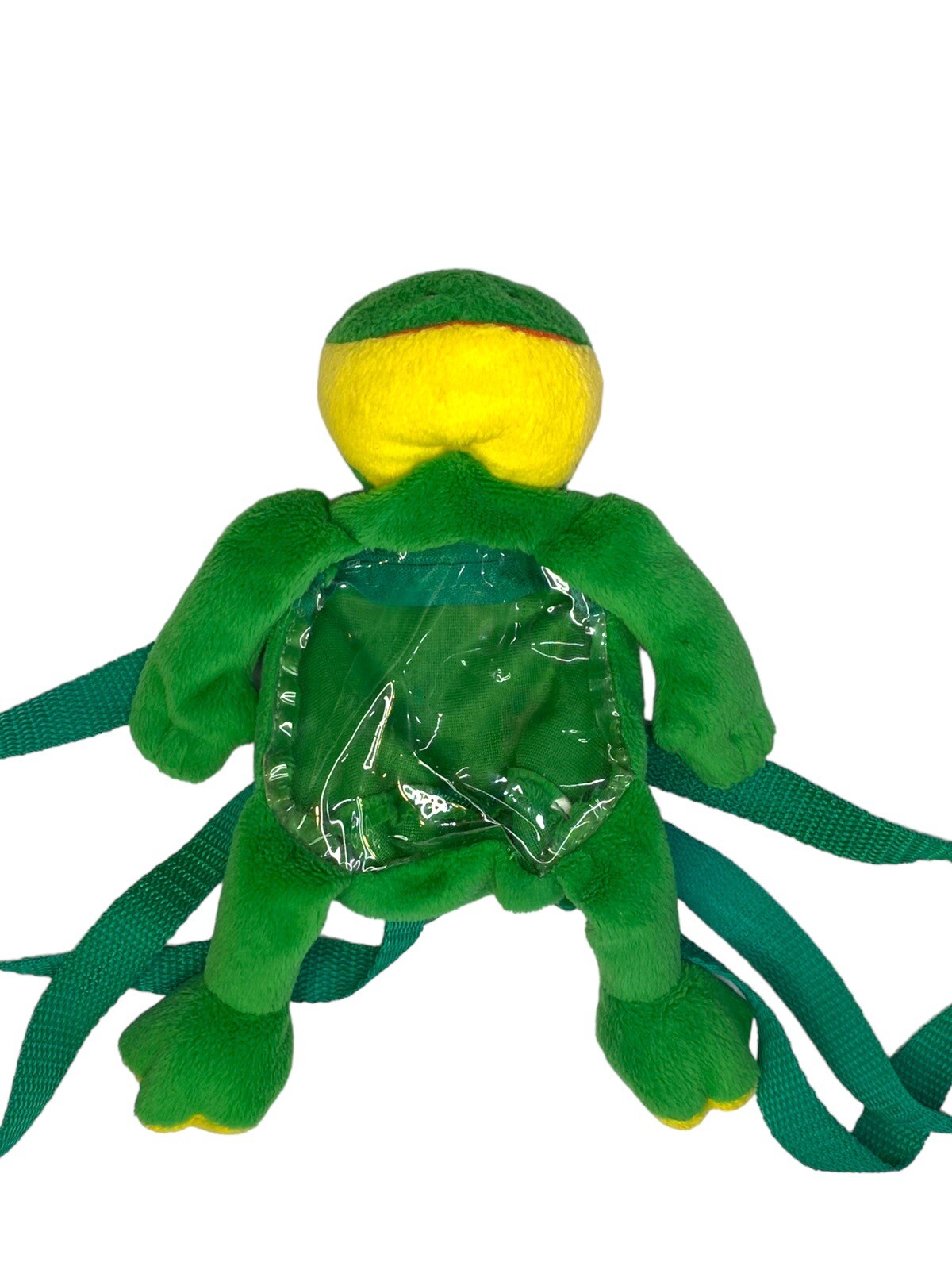 Frog Stuffed Animal Plush Clear Backpack Kids Adjustable Y2K Vintage 90