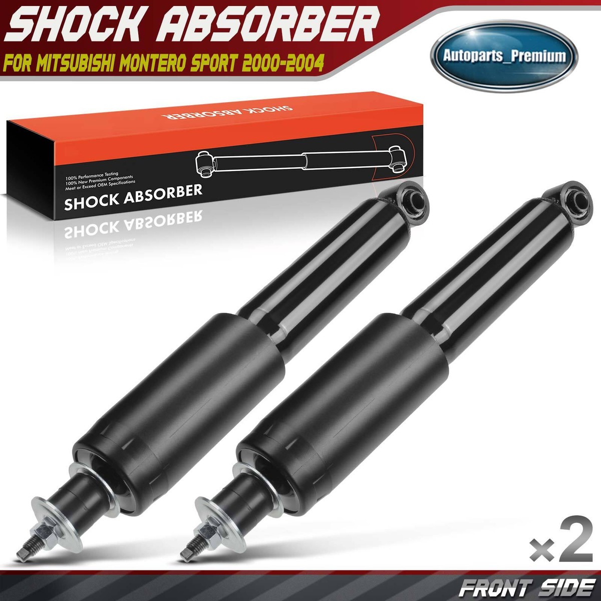 2Pcs Front Shock Absorber for Mitsubishi Montero Sport 2000-2004