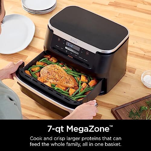 Ninja Foodi 7QT DualZone Air Fryer with FlexBasket and 6 Cooking Functions