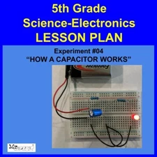 5th Grade- Lesson Plan  #Exp04 "HOW A CAPACITOR WORKS" Science-Electronics