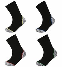 Image of 4 Pairs Of Men's Trekking Socks, Padded Sole Walking Hiking Boot Socks, 6-11