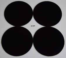 5" CIRCLES 4 BLACK BULLSEYE 3mm THICK GLASS 90 COE TESTED COMPATIBLE