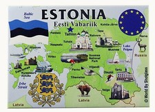 ESTONIA EU SERIES FRIDGE COLLECTOR'S SOUVENIR MAGNET 2.5" X 3.5"