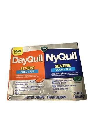 Vicks DayQuil & Nyquil Severe Cold, Flu & Congestion Medicine24Count(MAXstrength