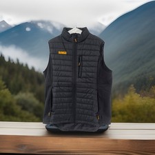 Dewalt Hybrid Men's Black Nylon/Polyester Insulated Vest Size Large