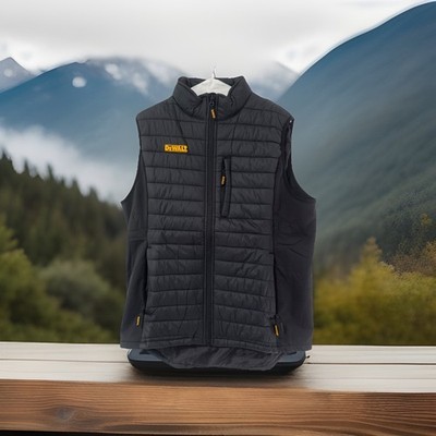 Dewalt   Hybrid Men's Black Nylon/Polyester Insulated Vest Size Large
