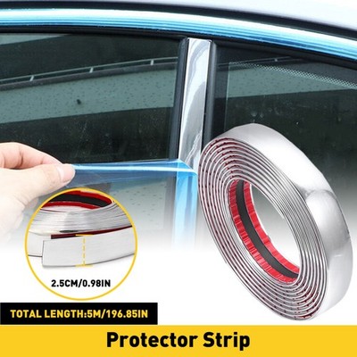 Chrome Trim Molding Strip Car Door Window Bumper Side Trim Protector 1INCHx16FT