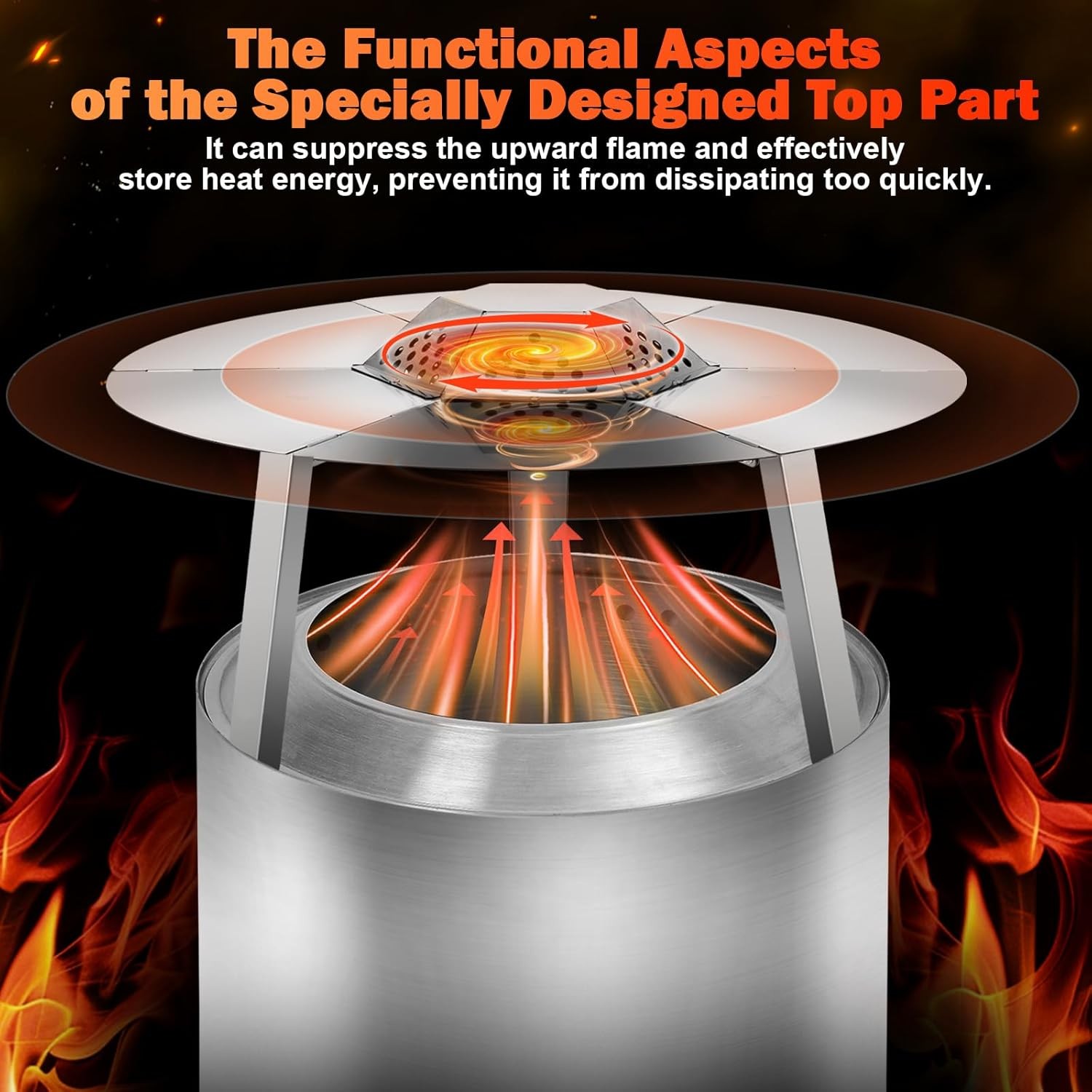 Heat Deflector for Solo Stove Bonfire 19.5", for Fire Pit Captures Warmth-Mag...