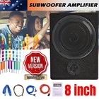 8" Car Subwoofer Under-Seat 800W Amplifier Speaker Audio Sub Woofer Slim Box Kit