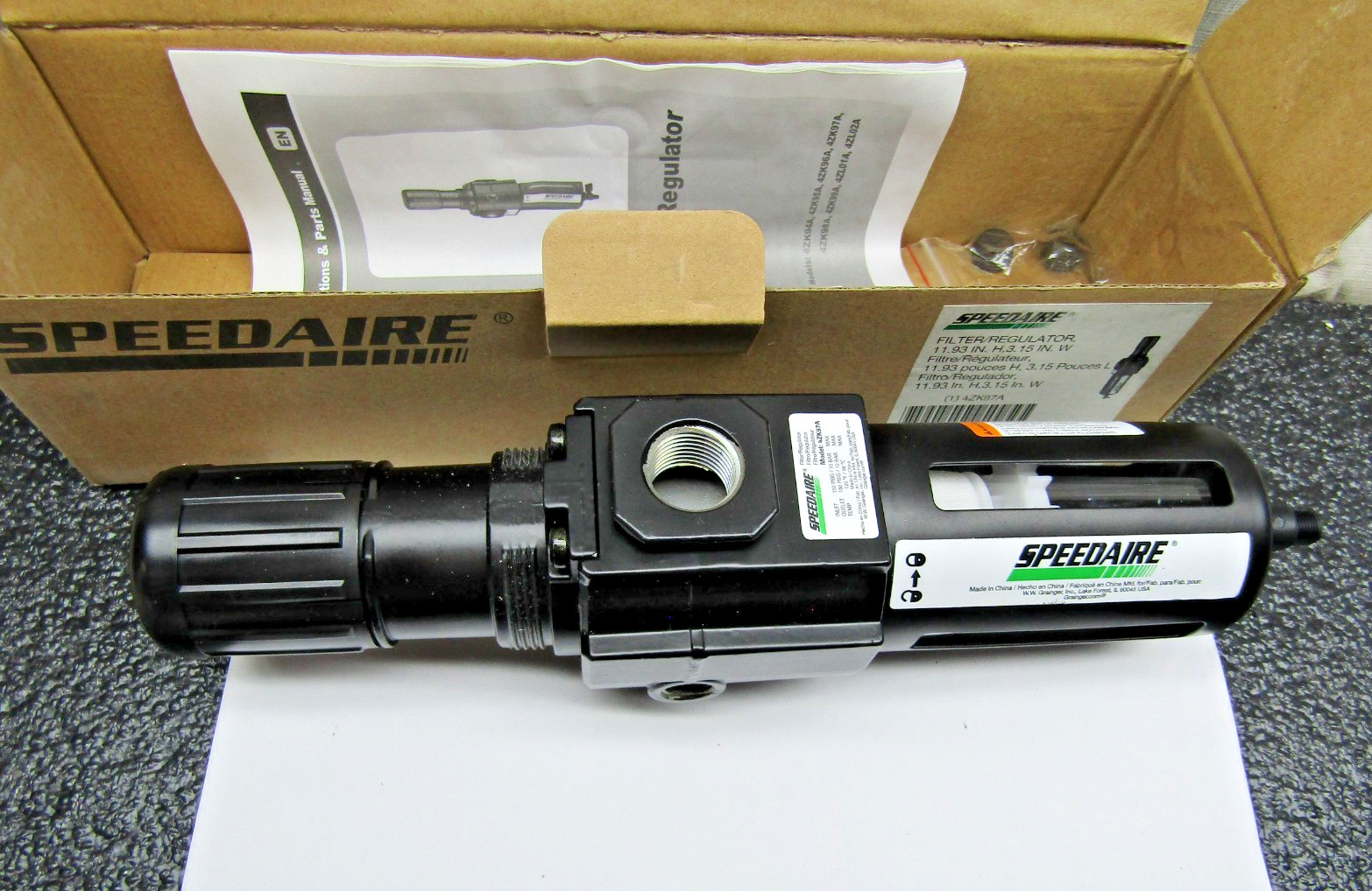 Speedair 4ZK97A Pneumatic Air Filter Regulator