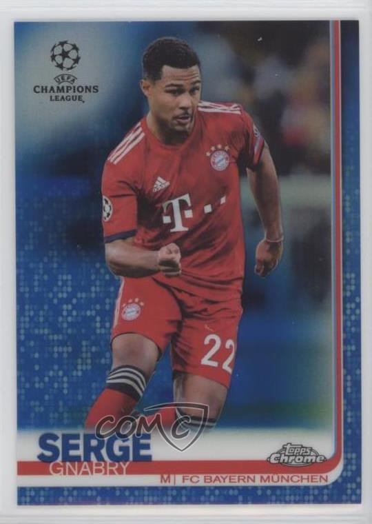2018-19 Topps Chrome UCL Blue Refractor 65/150 Serge Gnabry #53 a8r