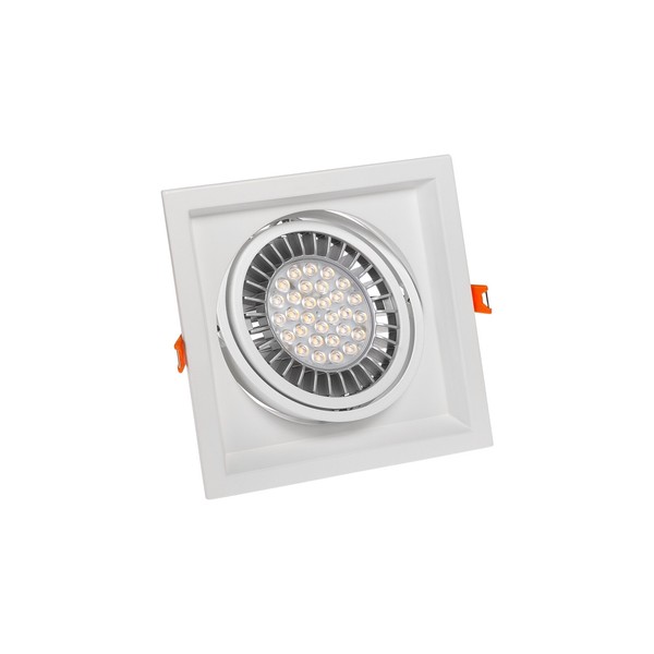 Led Mdd Maxi Uno GU10 AR111 Einbaustrahler Downlight 25W Schwenkbar Weiß Eckig-image