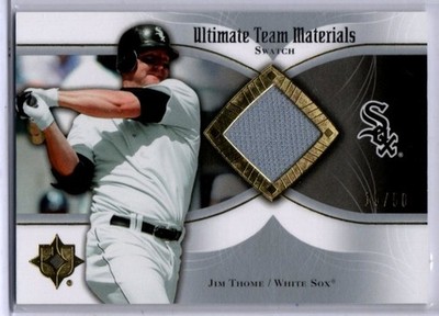 2007 Ultimate Collection Baseball Team Materials Jim Thome JERSEY WHITE SOX /50
