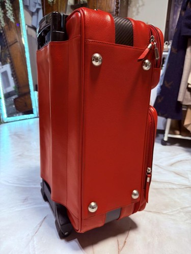 Ferrari carry bag Leather Rare Used Red 53 x 37 x 19cm - Picture 4 of 12