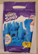 Kinetic Sand, Neon Blue Play Sand, 2lbs Moldable, Sensory Resealable, New Sealed