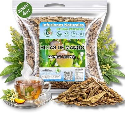 Mango Dried Leaf Tea   Jumbo Loose Leaf Herbal Tea    Natural, Vegan,
