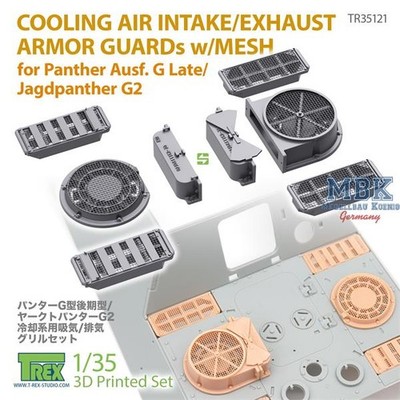 T-Rex Studio TREX35121 Intake /Exhaust w/Mesh Panther G / Jagdpanther G2