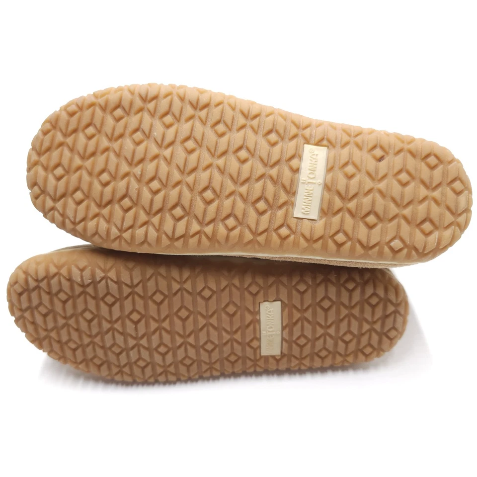 Zapatillas de gamuza Minnetonka para mujer talla 6 Tucson mocasines forrados de lana marrón  Foto 3 de 4