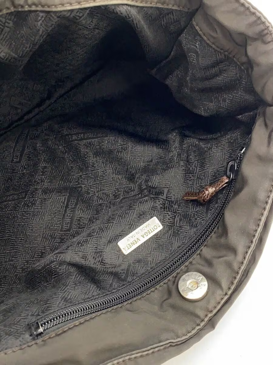 BOTTEGA VENETA tote bag in brown nylon with suede accents thumbnail 6