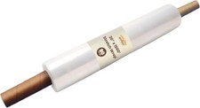 20" x 1000' Clear Cast Stretch Wrap with Handles, 80 Gauge Packaging Film
