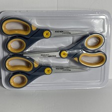 Westcott  17597 8-Inch Non-Stick Titanium Scissors For Office and Home, Blue/Gra