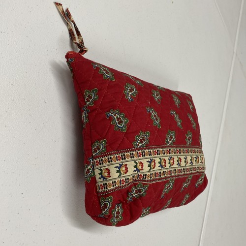 Vintage 90’s Vera Bradley Designs Make Up Bag Made in USA Red Quilted Paisley - Picture 12 of 12