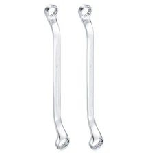 2pcs 45-Degree Offset Box End Wrench 14mm x 17mm Metric Double Box End Wrench