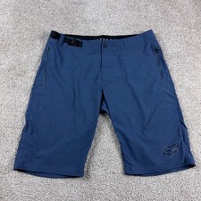 Fox Racing Shorts Mens 36 Blue Ranger Ripstop Mountain Biking Stretch Belted