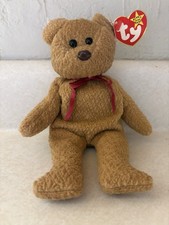 *RARE* Ty Beanie Babies Curly The Bear  - Eye & Nose Different Colors/Tag Errors