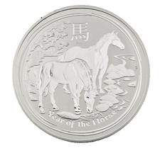 2014 Australia Year of the Horse 1 oz. 0.999 Reverse Proof Silver Coin