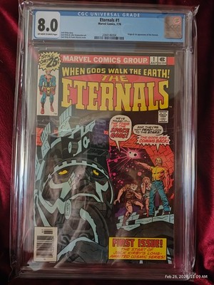 Eternals #1 30¢ Variant CGC 8.0 Jack Kirby Key Bronze Age Marvel Comics Newsstan