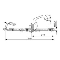 Bosch Bremsschlauch Bremsleitung Vorne Rechts FüR Hyundai Terracan 1 987 481 364