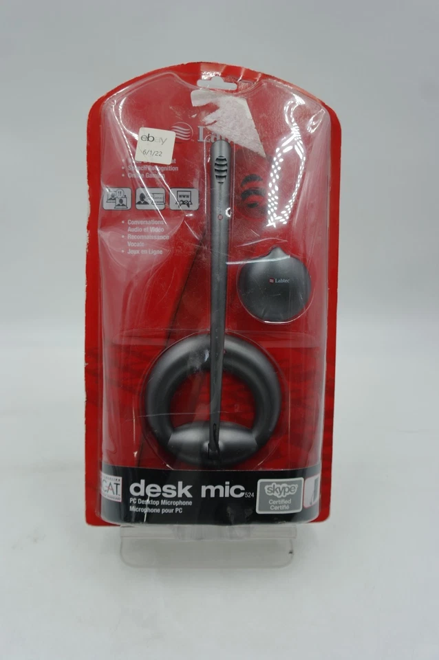 LABTEC PC DESKTOP MICROPHONE DESK MIC 524  NEW IN BOX