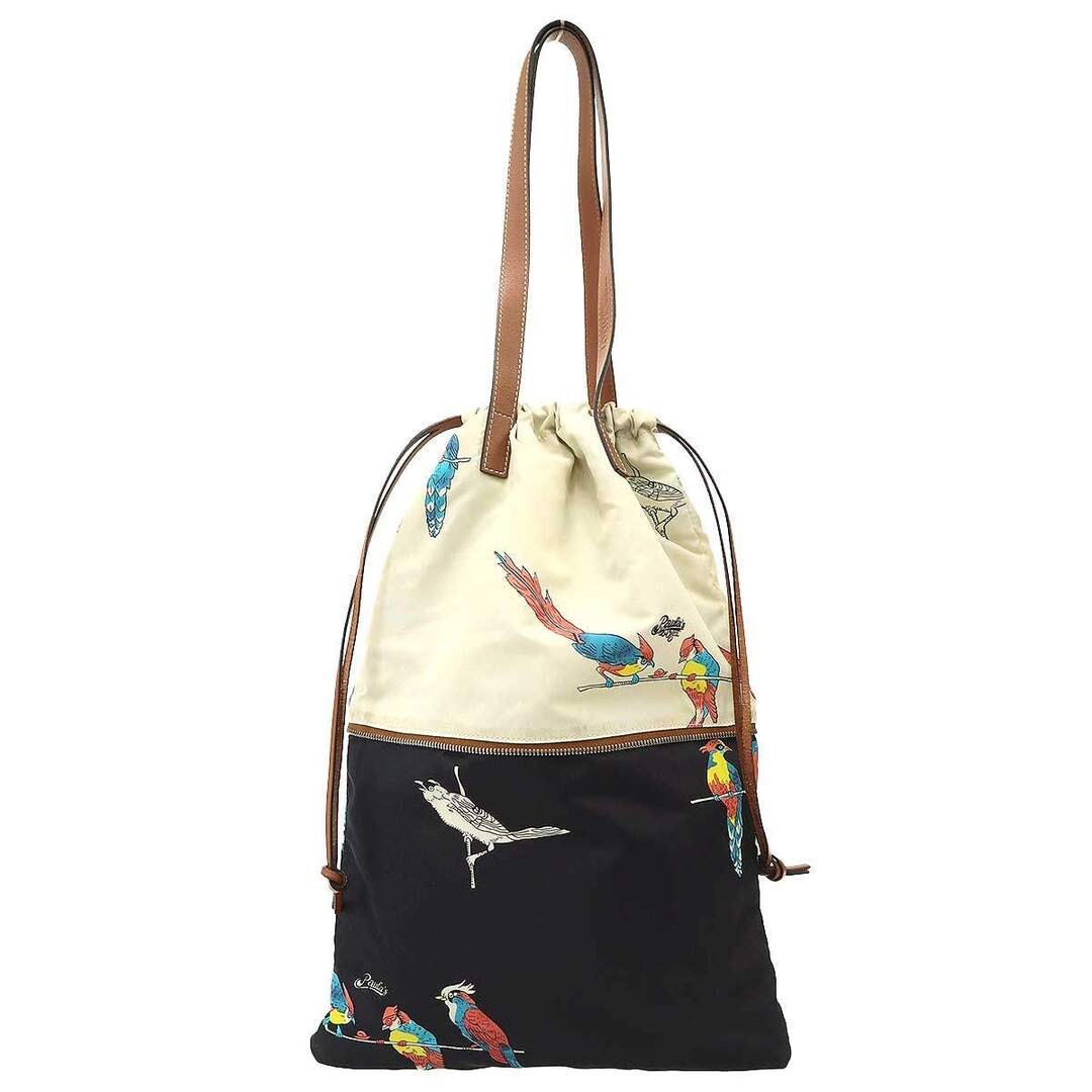 LOEWE Paula's Ibiza ロエベ パウラズ・イビザ Anagram Bird Print Nylon Tote Bag Used MESC-0 image 2